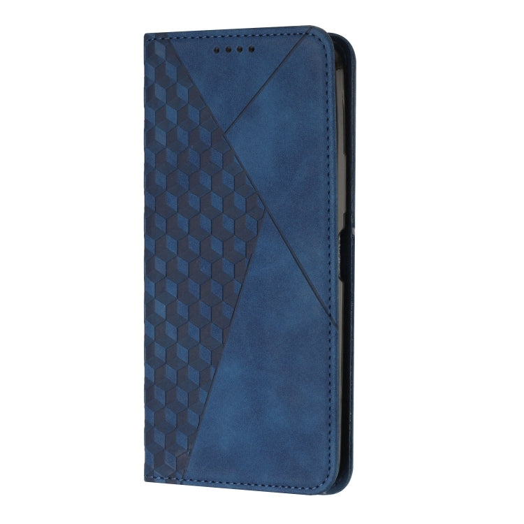 For Motorola Edge 2024 Diamond Splicing Skin Feel Magnetic Leather Phone Case(Blue) - Motorola Cases by PMC Jewellery | Online Shopping South Africa | PMC Jewellery | Buy Now Pay Later Mobicred