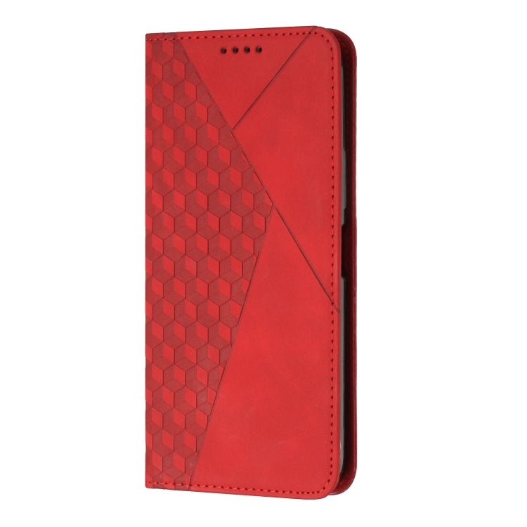 For Motorola Edge 2024 Diamond Splicing Skin Feel Magnetic Leather Phone Case(Red) - Motorola Cases by PMC Jewellery | Online Shopping South Africa | PMC Jewellery | Buy Now Pay Later Mobicred