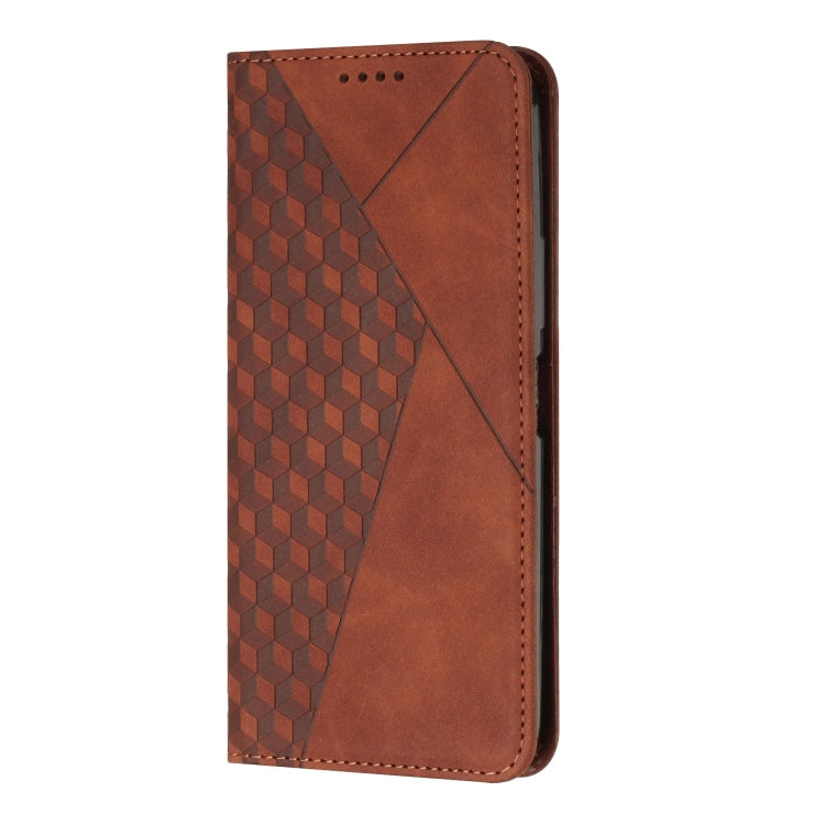 For Motorola Moto G Stylus 5G 2024 Diamond Splicing Skin Feel Magnetic Leather Phone Case(Brown) - Motorola Cases by PMC Jewellery | Online Shopping South Africa | PMC Jewellery | Buy Now Pay Later Mobicred