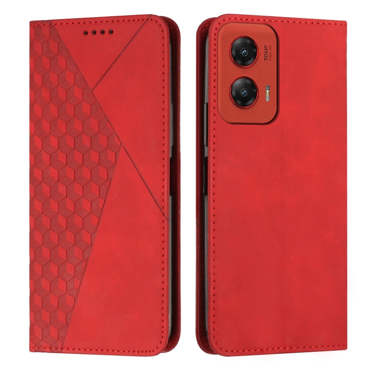 For Motorola Moto G Stylus 5G 2024 Diamond Splicing Skin Feel Magnetic Leather Phone Case(Red) - free shipping - PMC Jewellery - Order now!