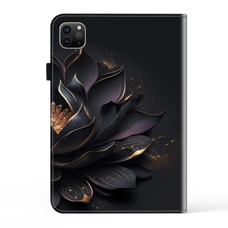 For iPad Air 11 2024 / Pro 11 2022 Crystal Texture Painted Leather Tablet Case(Purple Lotus) - free shipping - PMC TechLife - Order now!