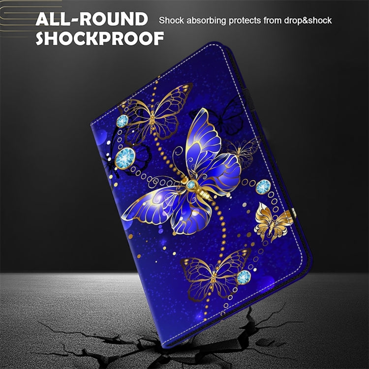 For iPad Air 11 2024 / Pro 11 2022 Crystal Texture Painted Leather Tablet Case(Diamond Butterflies) - iPad Pro 11 (2022/2021) Cases by PMC TechLife | Online Shopping South Africa | PMC TechLife | Buy Now Pay Later Mobicred