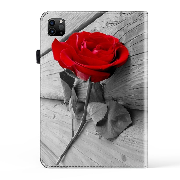 For iPad Air 13 2024 / Pro 12.9 2022 Crystal Texture Painted Leather Tablet Case(Rose) - iPad Pro 12.9 (2022/2021) Cases by PMC TechLife | Online Shopping South Africa | PMC TechLife | Buy Now Pay Later Mobicred