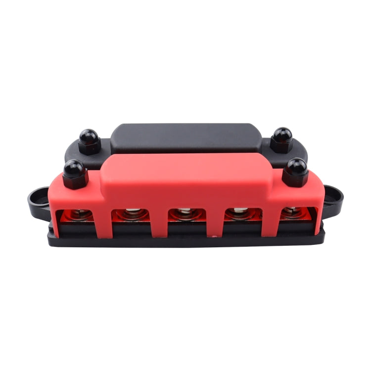 CP-4126 RV / Yacht M8 5-stud Double Row Busbar(Red Black) - Fuse by PMC TechLife | Online Shopping South Africa | PMC TechLife | Buy Now Pay Later Mobicred