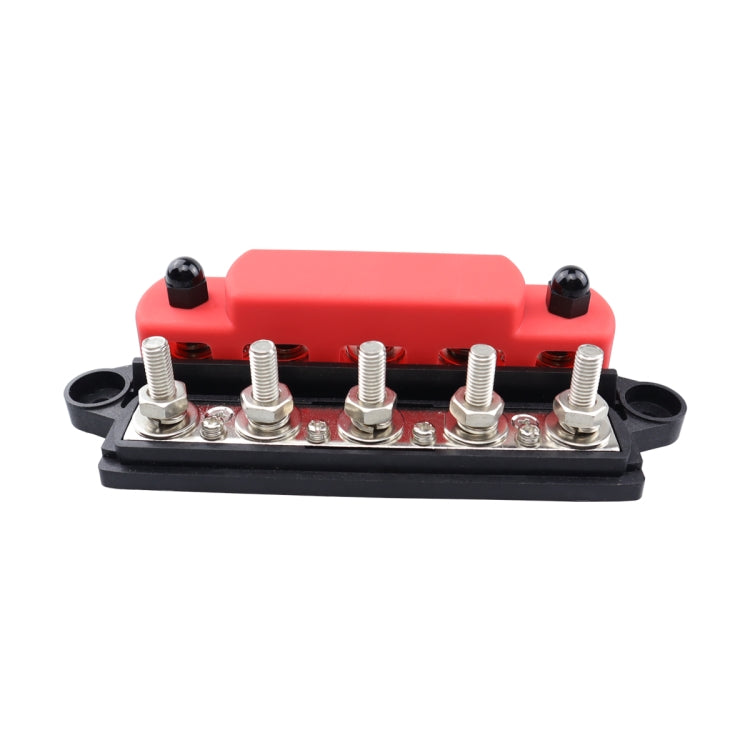 CP-4126 RV / Yacht M8 5-stud Double Row Busbar(Red Black) - Fuse by PMC TechLife | Online Shopping South Africa | PMC TechLife | Buy Now Pay Later Mobicred