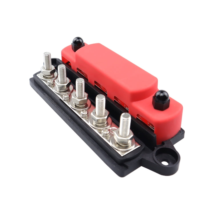 CP-4135 RV / Yacht M10 5-stud Double Row Busbar(Red Black) - Fuse by PMC TechLife | Online Shopping South Africa | PMC TechLife | Buy Now Pay Later Mobicred