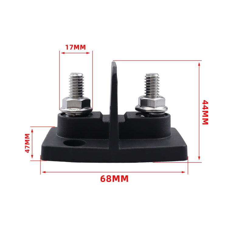 CP-4295 Dual Power M8 Binding Post Cable Connector(Black) - Fuse by PMC TechLife | Online Shopping South Africa | PMC TechLife | Buy Now Pay Later Mobicred