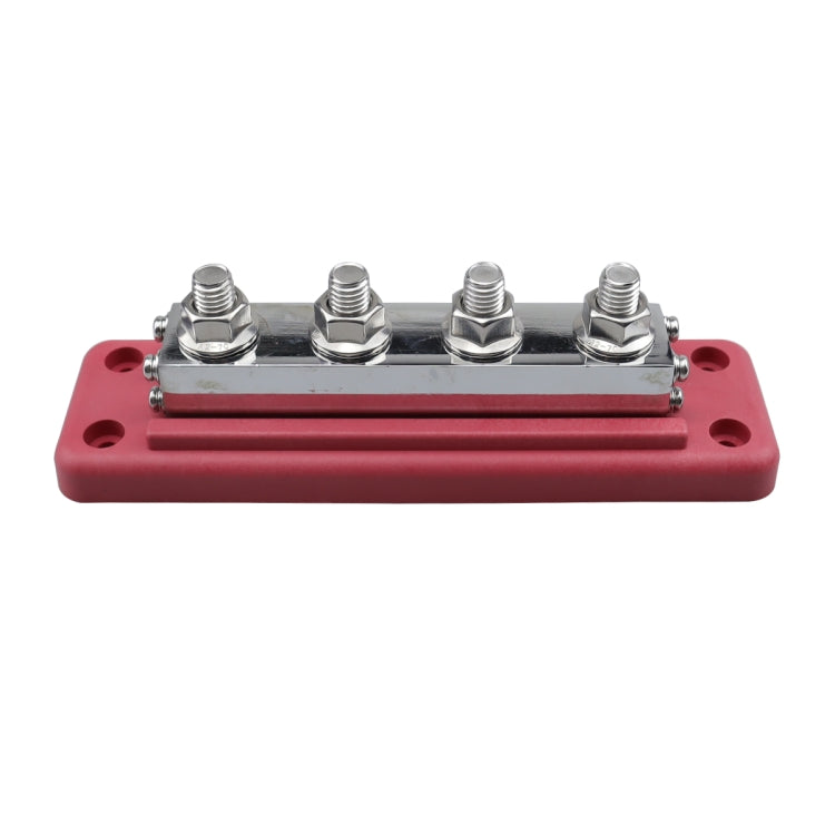 RV 600A High Current Busbar 4-way Straight M10 Wiring Studs(Red) - Fuse by PMC TechLife | Online Shopping South Africa | PMC TechLife | Buy Now Pay Later Mobicred