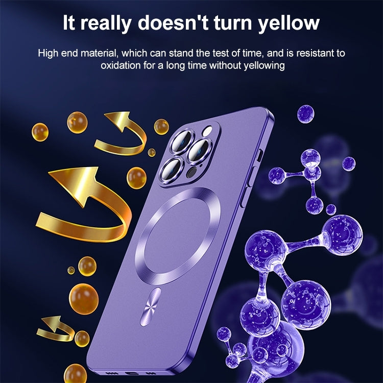 For iPhone 15 Pro Max Liquid Lens Protector Magsafe Phone Case(Dark Purple) - free shipping - PMC TechLife - Order now!