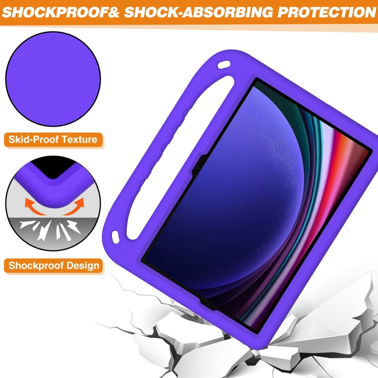 For Samsung Galaxy Tab S9 Handle EVA Shockproof Tablet Case with Holder(Purple) - free shipping - PMC Jewellery - Order now!