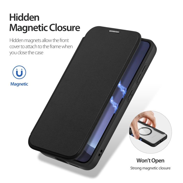 For Samsung Galaxy S25 5G DUX DUCIS Skin X Pro Series Magsafe PC + TPU Phone Leather Case(Black) - free shipping - PMC Jewellery - Order now!