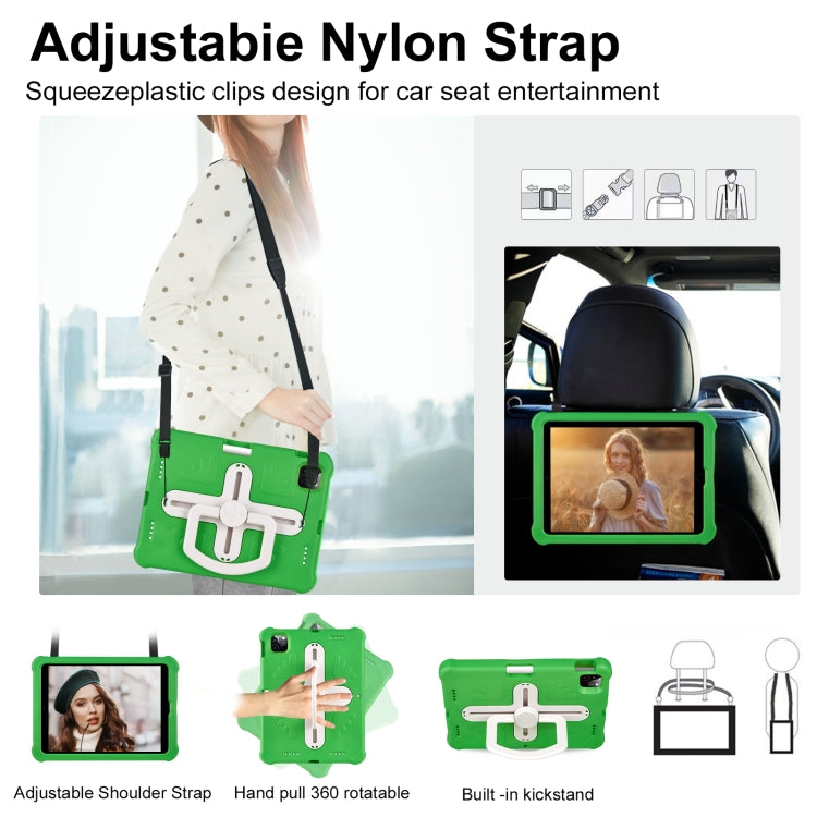 For iPad Pro 11 2024 Shield 360 Rotation Handle EVA Shockproof PC Tablet Case(Green Beige) - iPad Pro 11 2024 Cases by PMC TechLife | Online Shopping South Africa | PMC TechLife | Buy Now Pay Later Mobicred