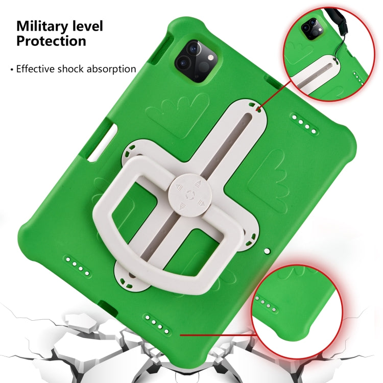 For iPad Pro 11 2024 Shield 360 Rotation Handle EVA Shockproof PC Tablet Case(Green Beige) - iPad Pro 11 2024 Cases by PMC TechLife | Online Shopping South Africa | PMC TechLife | Buy Now Pay Later Mobicred