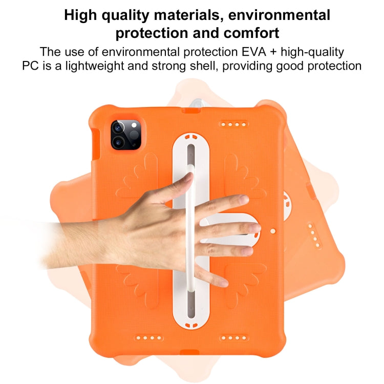 For iPad Pro 11 2024 Shield 360 Rotation Handle EVA Shockproof PC Tablet Case(Orange Beige) - iPad Pro 11 2024 Cases by PMC TechLife | Online Shopping South Africa | PMC TechLife | Buy Now Pay Later Mobicred