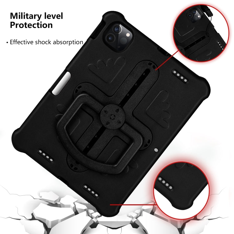 For iPad Air 11 2024 Shield 360 Rotation Handle EVA Shockproof PC Tablet Case(Black) - iPad Air 11 2024 Cases by PMC TechLife | Online Shopping South Africa | PMC TechLife | Buy Now Pay Later Mobicred