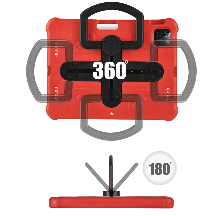 For iPad Air 11 2024 Shield 360 Rotation Handle EVA Shockproof PC Tablet Case(Red Black) - iPad Air 11 2024 Cases by PMC TechLife | Online Shopping South Africa | PMC TechLife | Buy Now Pay Later Mobicred
