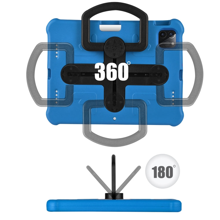 For iPad Air 11 2024 Shield 360 Rotation Handle EVA Shockproof PC Tablet Case(Blue Black) - iPad Air 11 2024 Cases by PMC TechLife | Online Shopping South Africa | PMC TechLife | Buy Now Pay Later Mobicred
