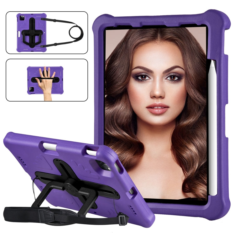 For iPad Air 11 2024 Shield 360 Rotation Handle EVA Shockproof PC Tablet Case(Purple Black) - iPad Air 11 2024 Cases by PMC TechLife | Online Shopping South Africa | PMC TechLife | Buy Now Pay Later Mobicred