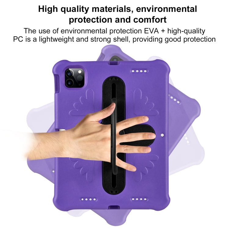 For iPad Air 11 2024 Shield 360 Rotation Handle EVA Shockproof PC Tablet Case(Purple Black) - iPad Air 11 2024 Cases by PMC TechLife | Online Shopping South Africa | PMC TechLife | Buy Now Pay Later Mobicred