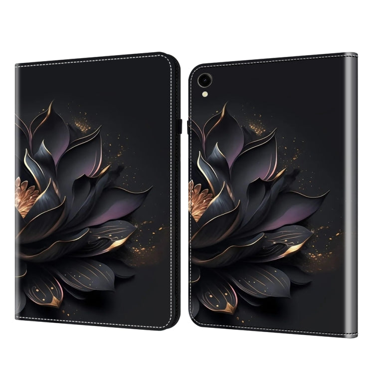 For Samsung Galaxy Tab S9 / S9 FE Crystal Texture Painted Leather Tablet Case(Purple Lotus) - free shipping - PMC Jewellery - Order now!