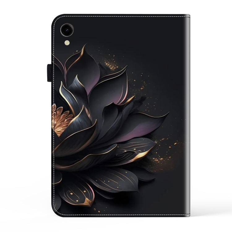 For Samsung Galaxy Tab S9 / S9 FE Crystal Texture Painted Leather Tablet Case(Purple Lotus) - free shipping - PMC Jewellery - Order now!