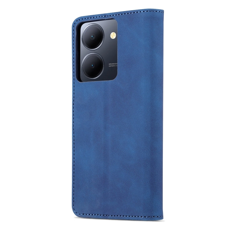 For vivo Y78 5G / Y36 / Y27 5G AZNS Skin Feel Calf Texture Flip Leather Phone Case(Blue) - vivo Cases by AZNS | Online Shopping South Africa | PMC TechLife | Buy Now Pay Later Mobicred