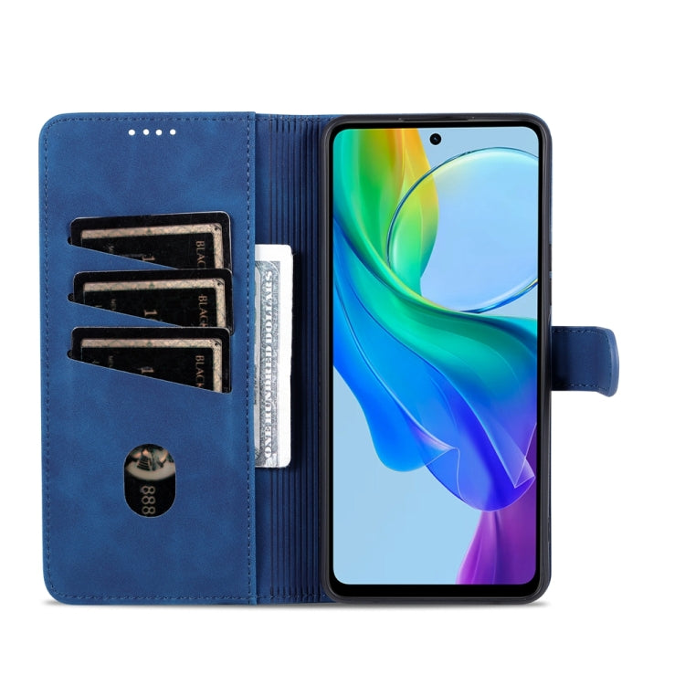 For vivo Y78 5G / Y36 / Y27 5G AZNS Skin Feel Calf Texture Flip Leather Phone Case(Blue) - vivo Cases by AZNS | Online Shopping South Africa | PMC TechLife | Buy Now Pay Later Mobicred