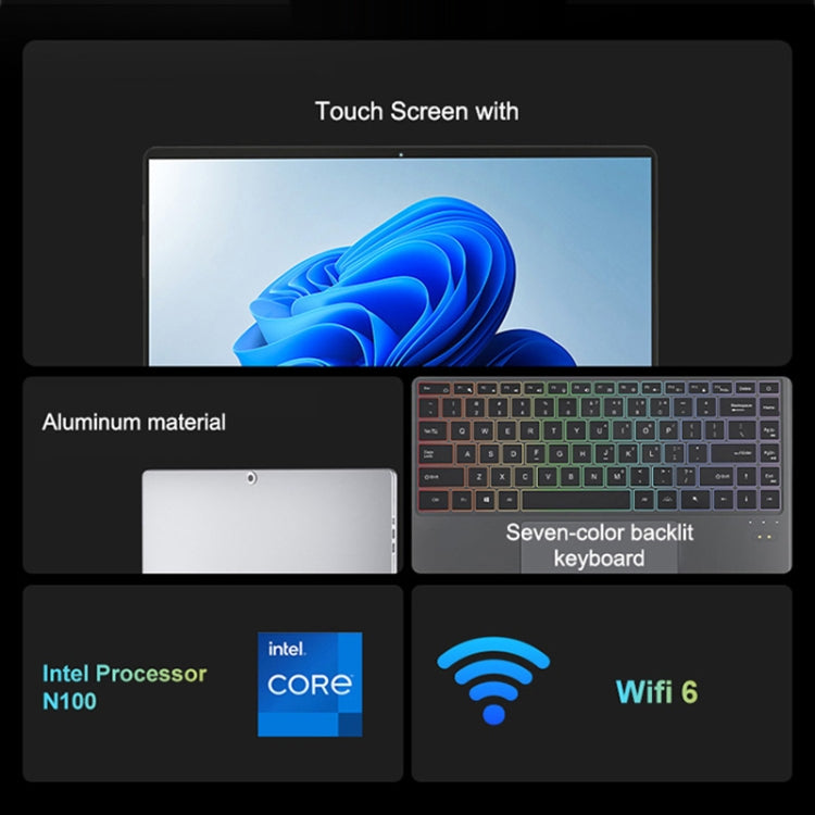 Pipo W14 14.1 inch 2 in 1 Tablet PC, 16GB+256GB, Windows 11 Intel Alder Lake N100 Quad Core, with Keyboard Leather Case - Others by PiPo | Online Shopping South Africa | PMC TechLife | Buy Now Pay Later Mobicred