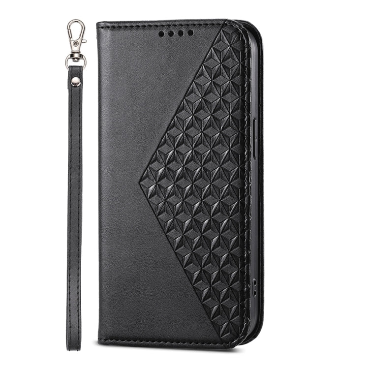 For Motorola Moto G Stylus 5G 2024 Cubic Grid Calf Texture Magnetic Leather Phone Case(Black) - Motorola Cases by PMC Jewellery | Online Shopping South Africa | PMC Jewellery | Buy Now Pay Later Mobicred
