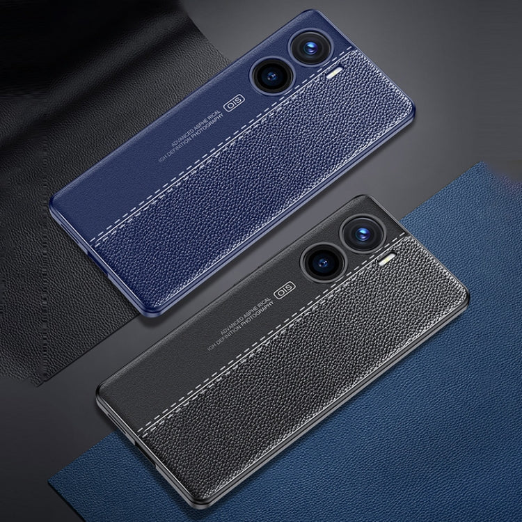 For vivo V29e Litchi Texture Shockproof TPU Phone Case(Black) - vivo Cases by PMC TechLife | Online Shopping South Africa | PMC TechLife | Buy Now Pay Later Mobicred