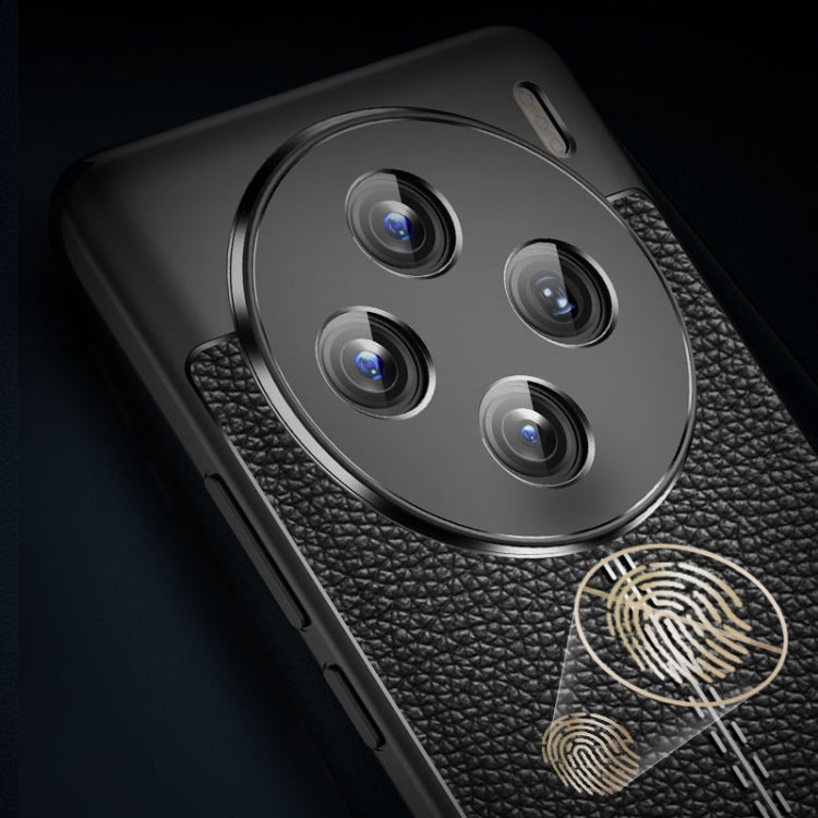 For vivo X100 Litchi Texture Shockproof TPU Phone Case(Black) - vivo Cases by imak | Online Shopping South Africa | PMC TechLife | Buy Now Pay Later Mobicred