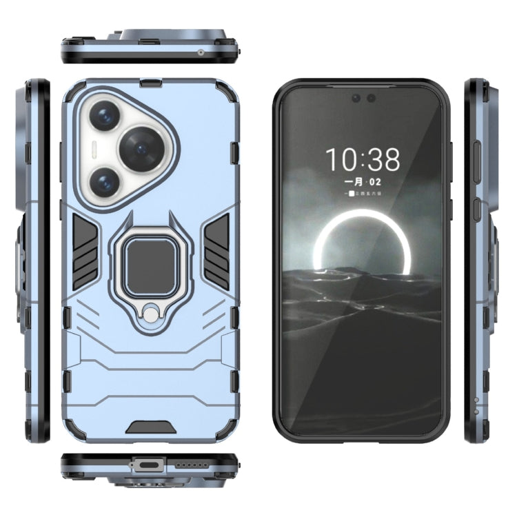 For Huawei Pura 70 Pro / Pura 70 Pro+ Shockproof PC + TPU Holder Phone Case(Navy Blue) - free shipping - PMC Jewellery - Order now!