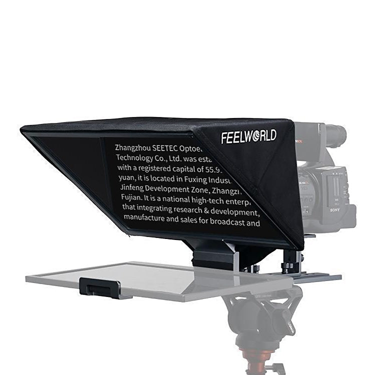 FEELWORLD TP16 16 inch Tablet Horizontal Vertical Prompting Folding Teleprompter, Bluetooth Remote Control(Black) - free shipping - PMC TechLife - Order now!