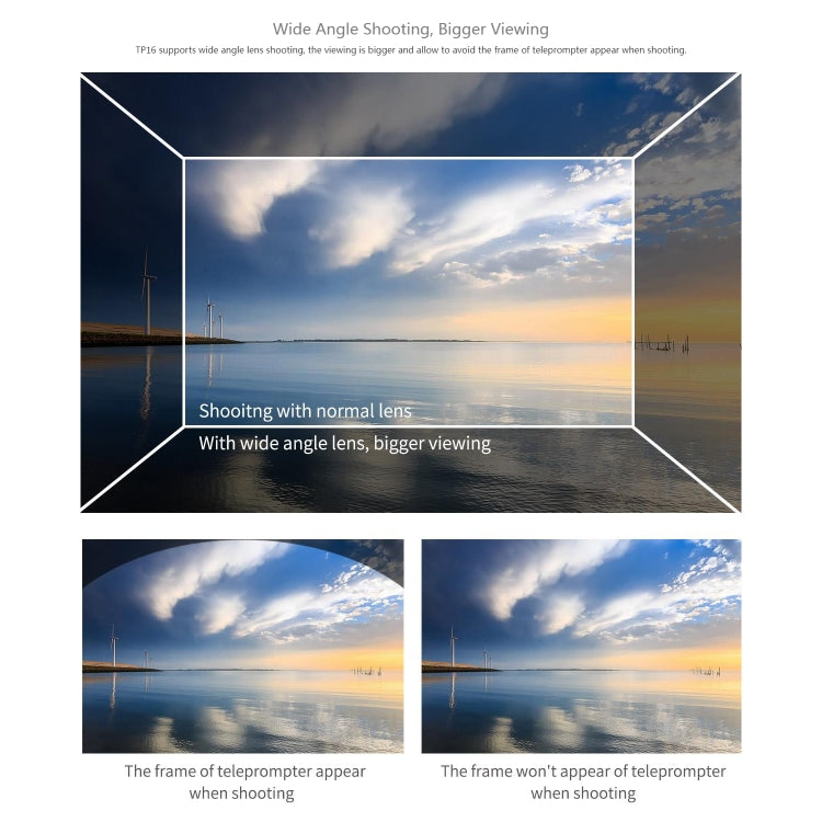 FEELWORLD TP16 16 inch Tablet Horizontal Vertical Prompting Folding Teleprompter, Bluetooth Remote Control(Black) - free shipping - PMC TechLife - Order now!