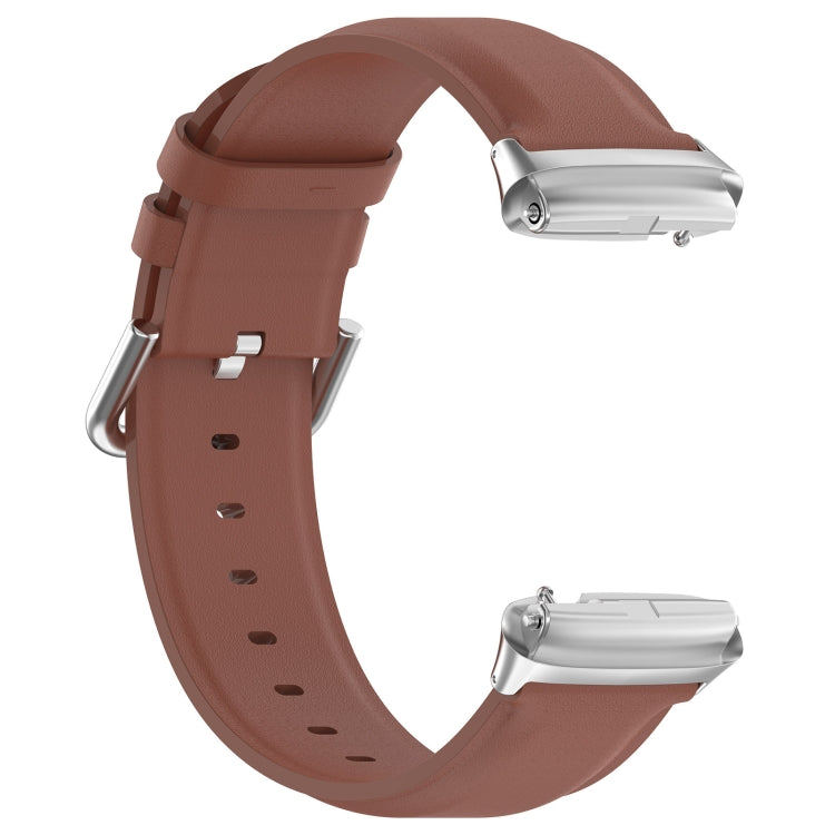 For Redmi Watch 3 Lite / Watch 3 Active Leather Replacement Watch Band(Brown) - Watch Bands by PMc TechLife | Online Shopping South Africa | PMc TechLife | Buy Now Pay Later Mobicred