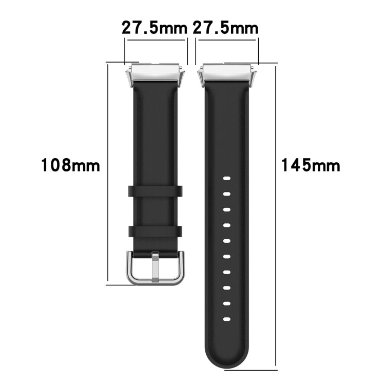 For Redmi Watch 3 Lite / Watch 3 Active Leather Replacement Watch Band(Grey) - Watch Bands by PMc TechLife | Online Shopping South Africa | PMc TechLife | Buy Now Pay Later Mobicred