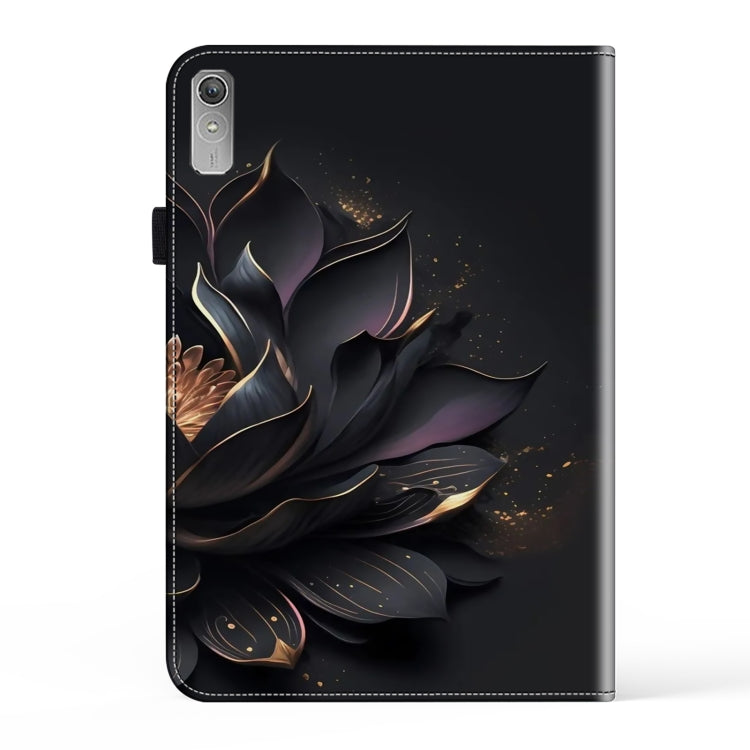 For Lenovo Xiaoxin Pad Pro 12.7 Crystal Texture Painted Leather Tablet Case(Purple Lotus) - Lenovo by PMC TechLife | Online Shopping South Africa | PMC TechLife | Buy Now Pay Later Mobicred