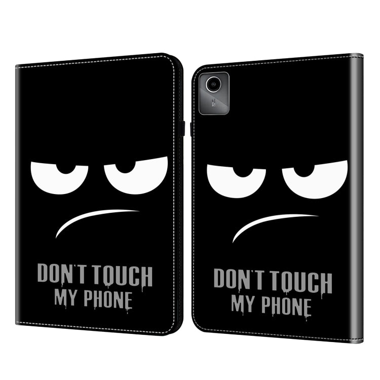 For Lenovo Tab M11 / Xiaoxin Pad 11 2024 Crystal Texture Painted Leather Tablet Case(Dont Touch My Phone) - Lenovo by PMC Jewellery | Online Shopping South Africa | PMC Jewellery | Buy Now Pay Later Mobicred