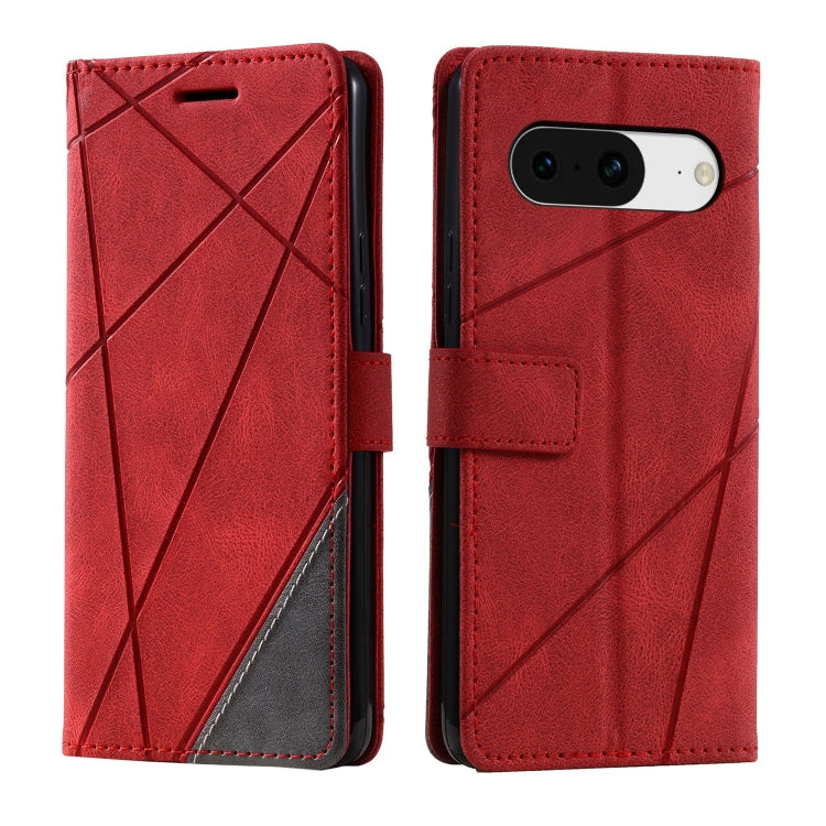 For Google Pixel 9 Skin Feel Splicing Leather Phone Case(Red) - Google Cases by PMC TechLife | Online Shopping South Africa | PMC TechLife | Buy Now Pay Later Mobicred