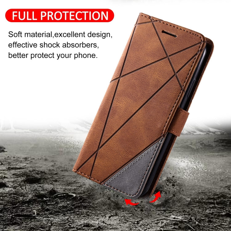 For Google Pixel 9 Pro Skin Feel Splicing Leather Phone Case(Brown) - Google Cases by PMC TechLife | Online Shopping South Africa | PMC TechLife | Buy Now Pay Later Mobicred