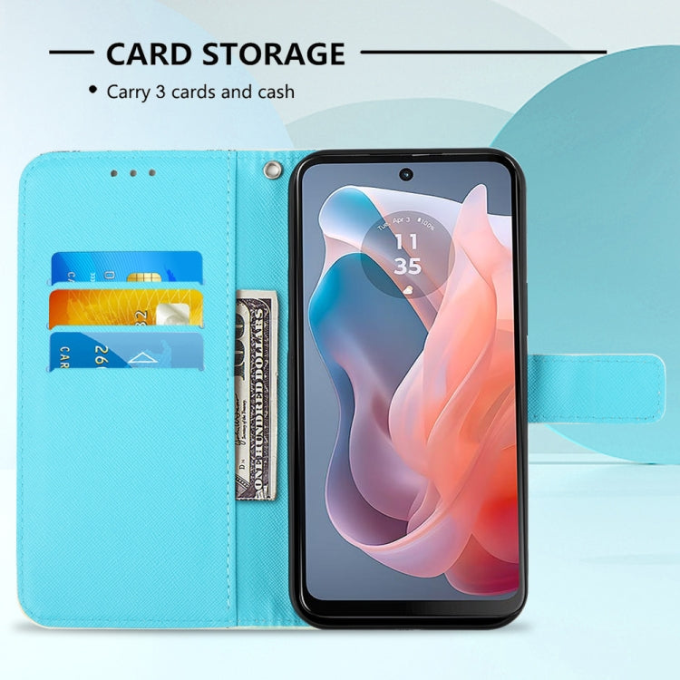 For Motorola Moto G Play 5G 2024 3D Painting Horizontal Flip Leather Phone Case(Grey Owl) - Motorola Cases by PMC Jewellery | Online Shopping South Africa | PMC Jewellery | Buy Now Pay Later Mobicred