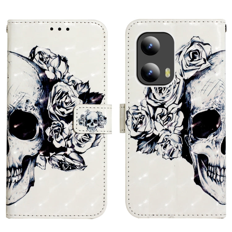 For Motorola Moto G Play 5G 2024 3D Painting Horizontal Flip Leather Phone Case(Skull) - Motorola Cases by PMC Jewellery | Online Shopping South Africa | PMC Jewellery | Buy Now Pay Later Mobicred