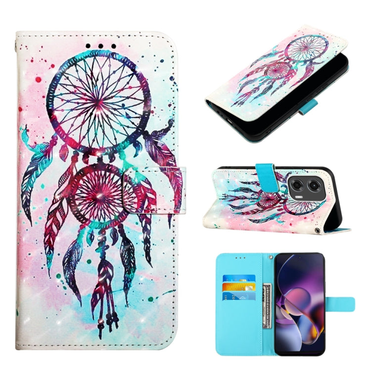 For Motorola Moto G Stylus 5G 2024 3D Painting Horizontal Flip Leather Phone Case(Color Drop Wind Chimes) - free shipping - PMC Jewellery - Order now!