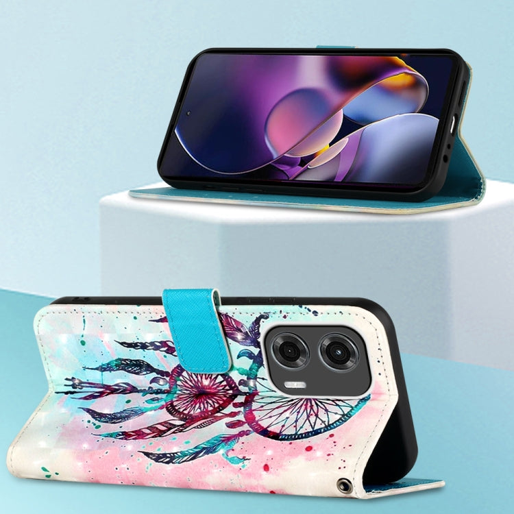 For Motorola Moto G Stylus 5G 2024 3D Painting Horizontal Flip Leather Phone Case(Color Drop Wind Chimes) - free shipping - PMC Jewellery - Order now!
