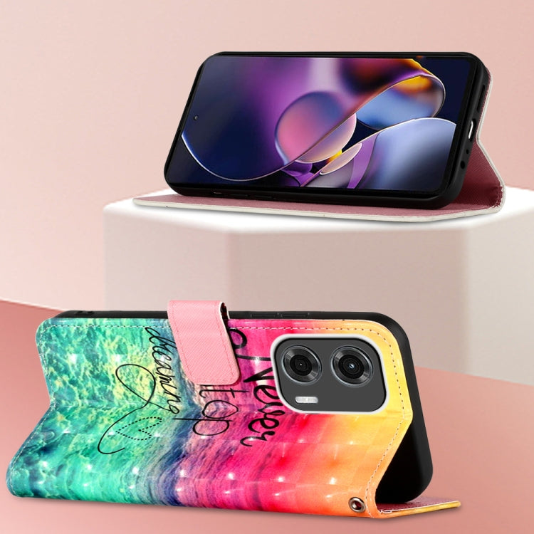 For Motorola Moto G Stylus 5G 2024 3D Painting Horizontal Flip Leather Phone Case(Chasing Dreams) - Motorola Cases by PMC Jewellery | Online Shopping South Africa | PMC Jewellery | Buy Now Pay Later Mobicred