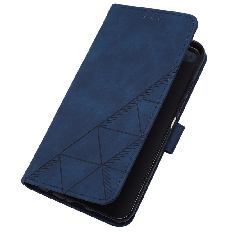 For Motorola Moto G Play 5G 2024 Crossbody 3D Embossed Flip Leather Phone Case(Blue) - Motorola Cases by PMC Jewellery | Online Shopping South Africa | PMC Jewellery | Buy Now Pay Later Mobicred