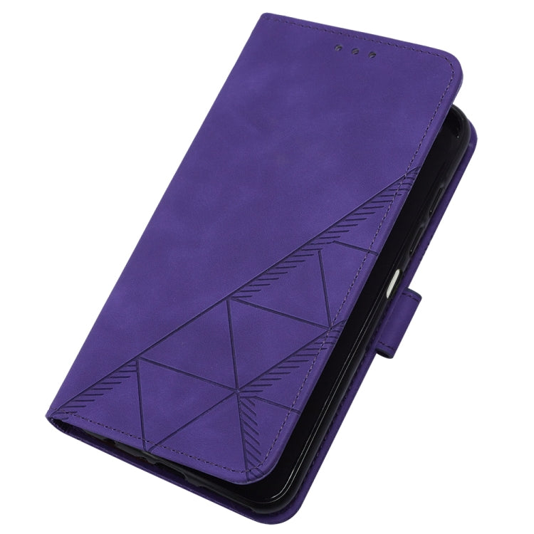 For Motorola Moto G Play 5G 2024 Crossbody 3D Embossed Flip Leather Phone Case(Purple) - Motorola Cases by PMC Jewellery | Online Shopping South Africa | PMC Jewellery | Buy Now Pay Later Mobicred