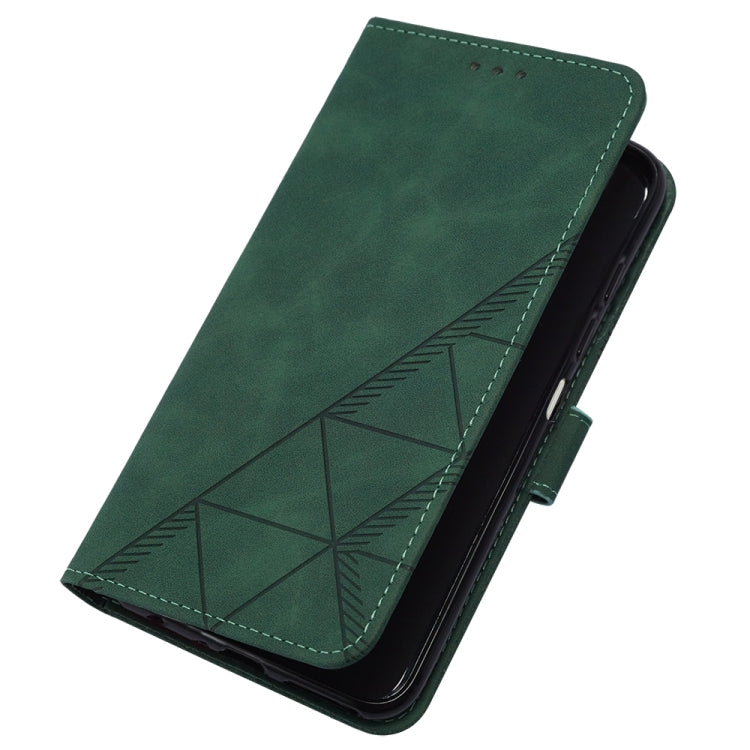 For Motorola Moto G Play 5G 2024 Crossbody 3D Embossed Flip Leather Phone Case(Dark Green) - Motorola Cases by PMC Jewellery | Online Shopping South Africa | PMC Jewellery | Buy Now Pay Later Mobicred