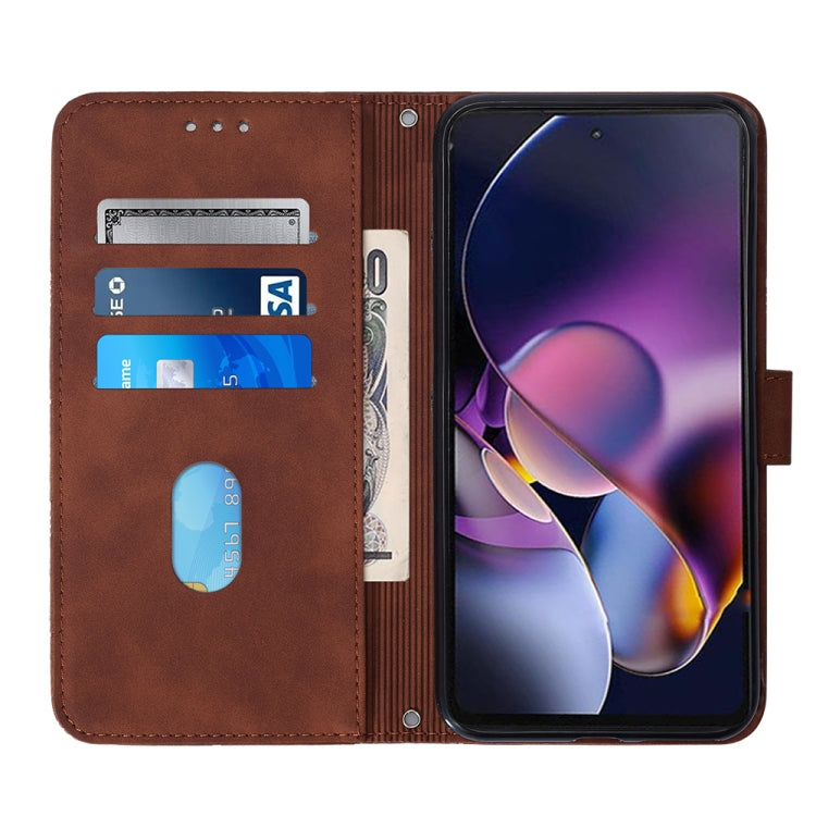 For Motorola Moto G Stylus 5G 2024 Crossbody 3D Embossed Flip Leather Phone Case(Brown) - Motorola Cases by PMC Jewellery | Online Shopping South Africa | PMC Jewellery | Buy Now Pay Later Mobicred