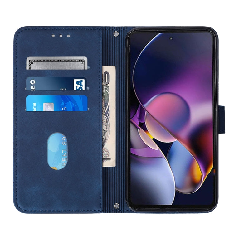For Motorola Moto G Stylus 5G 2024 Crossbody 3D Embossed Flip Leather Phone Case(Blue) - Motorola Cases by PMC Jewellery | Online Shopping South Africa | PMC Jewellery | Buy Now Pay Later Mobicred